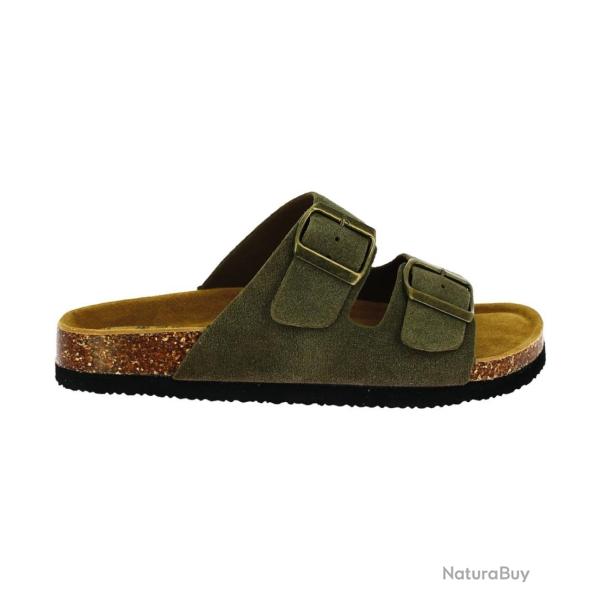 Sandales Cuir � 2 Brides Homme Elementerre Sandalma 45 Kaki