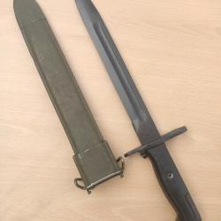 Ba&iuml;onnette US pour fusil M1 Garand UFH WW2 usa seconde guerre r&eacute; utilisation grecque