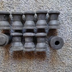 Lot de 10 Diabolos &eacute;lastom&eacute;re d&eacute;fense cal.12