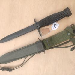 Ba&iuml;onnette US pour fusil M16 de fabrication Colt USA v&eacute;ritable Vietnam