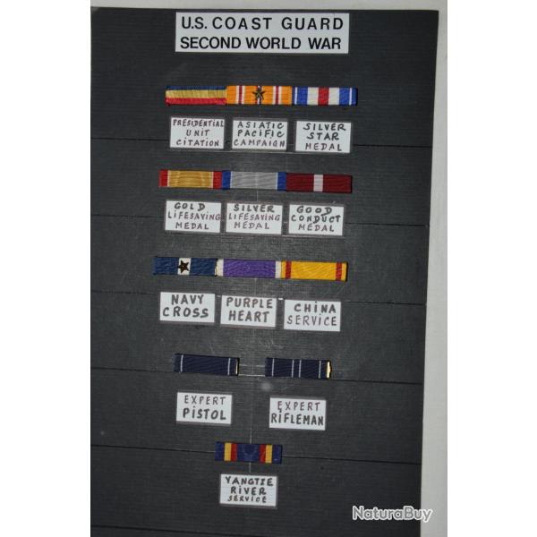 MEDAILLES AMERICAINES COAST GUARD (GARDES C�TES US)- 2�WW-RAPPELS DECORATIONS