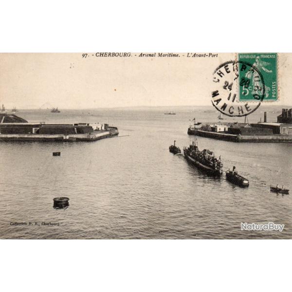 Carte Postale Cherbourg Arsenal Maritime L'Avant-Port -N�7826