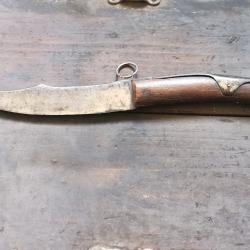 Grand couteau Cra-cra type Navaja, Catalan, ou Eustache Ancien 41cm