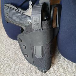 Holster de service vega pour 1911 (Sig P210) double r&eacute;tention , port ceinture