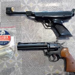 Lot Pistolet a plomb manuarm et revolver crossman 357