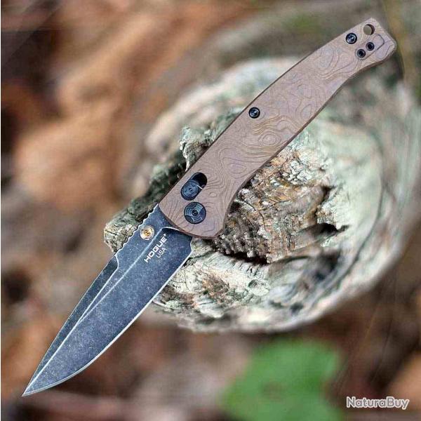 Couteau Hogue Mysto Lame Clip Point Acier CPM MagnaCut Manche Richlite/Topo ABLE Lock USA HO24453