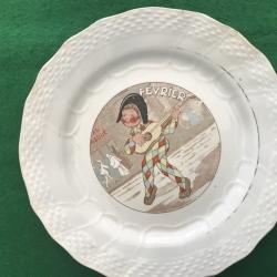 TRES ANCIENNE ASSIETTE ORCHIES N&deg;4