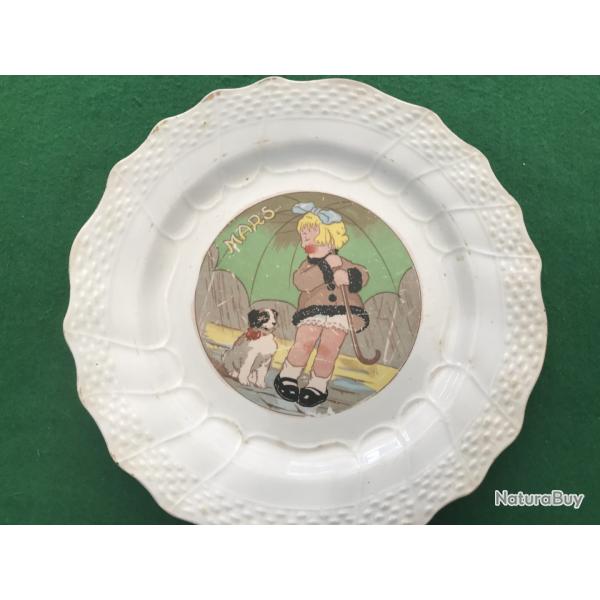 TRES ANCIENNE ASSIETTE ORCHIES N�5