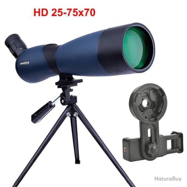 Longue Vue HD 25-75x70 �tanche Tir � la Cible Observation des Oiseaux