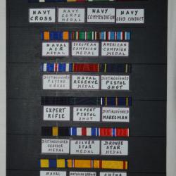 MEDAILLES AMERICAINES US NAVY- 2&deg;WW-14 RAPPELS DECORATIONS MARINE DE GUERRE US 1939/1945