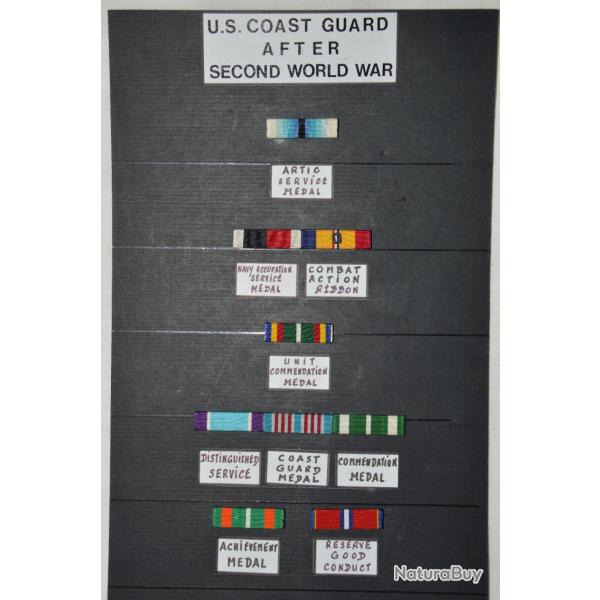 MEDAILLES AMERICAINES COAST GUARD (GARDES C�TES US)-POST GUERRE-RAPPEL MEDAILLE-COREE-VIETNAM