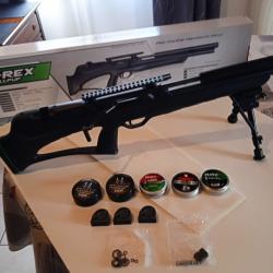Carabine PCP Snowpeak T-REX BULLPUP  5.5 mm 19.9 Joules avec 3 chargeurs 10 coups + Bipied picatinny