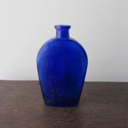 Flacon vide bleu cobalt Bourjois 1930