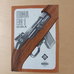 Notice originale Erma EM1 22 lr