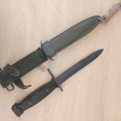 Ba&iuml;onnette US pour fusil M16 de fabrication GEN CUT USA Vietnam