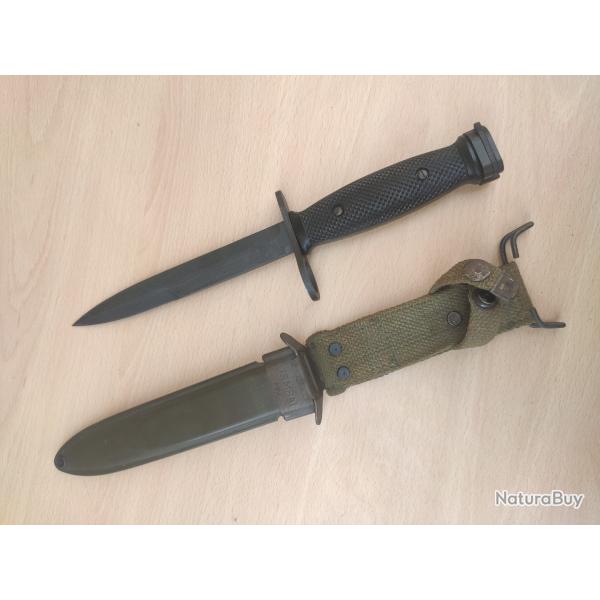 Ba�onnette US pour fusil M16 de fabrication MILPAR USA Vietnam fourreau usm8a1 sans renfort