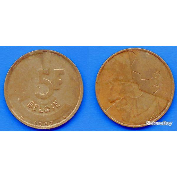 Belgique 5 Francs 1987 Piece