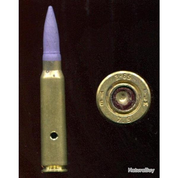 7.5 x 54 MAS � blanc Mle 1936 pour Mitrailleuse MAC 31 - balle bois violet - voir photo de la boite