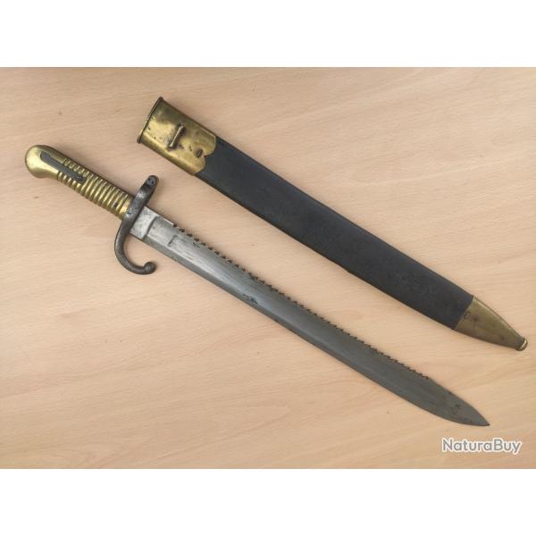 Baionnette mod�le 1868 belge pour fusil Tersen rare!