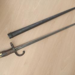 &Eacute;p&eacute;e baionnette mod&egrave;le 1874 pour fusil Gras France n3