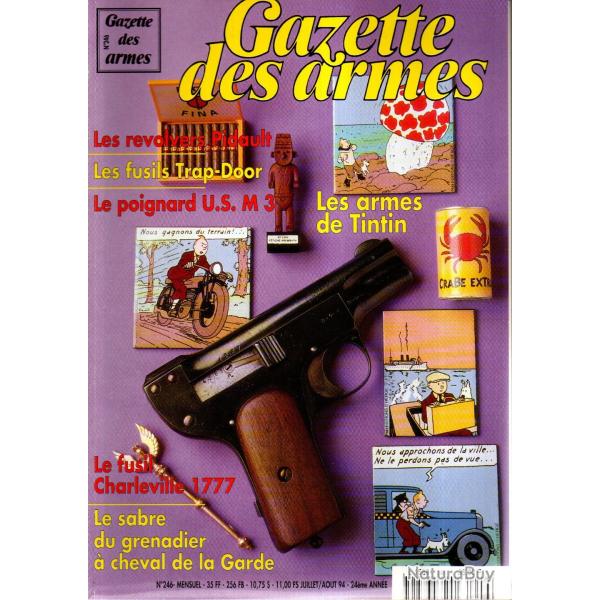 gazette des armes 246, les armes de tintin, poignard usm3, r�volvers pidault part 2,  lance gre sovi