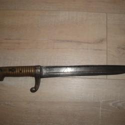 BAIONNETTE 1842 RACCOURCIE ET INCOMPLETE