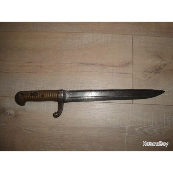 BAIONNETTE 1842 RACCOURCIE ET INCOMPLETE