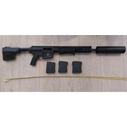 Carabine &agrave; pompe Troy PAR .308 + Silencieux Hausken Hunter WD60 pour .270 &agrave; .30-06