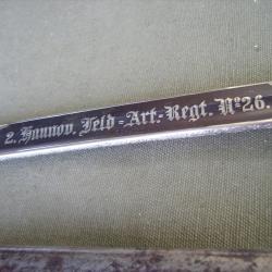 Sabre allemand WW1 lame bleuie