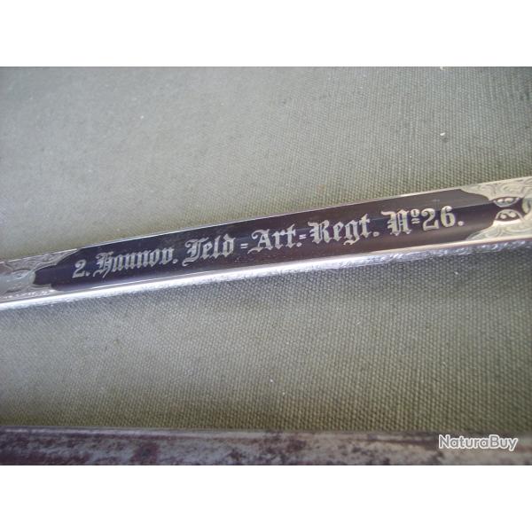 Sabre allemand WW1 lame bleuie