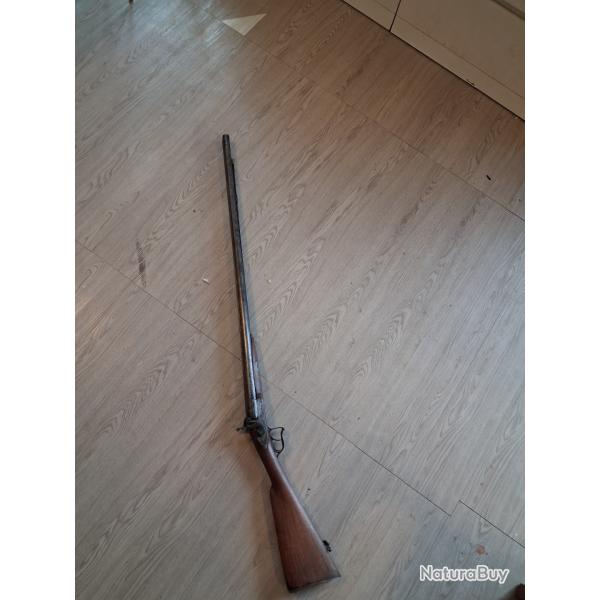 Fusil a poudre noire double detente 1850 PVR freres saint etienne categorie D