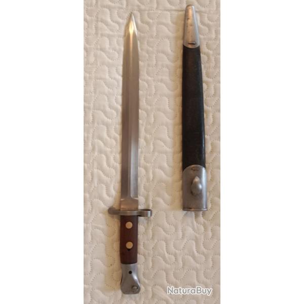 Rare ba�onnette anglaise Sanderson Sheffield P 1888 M K 1 second type (N 561)