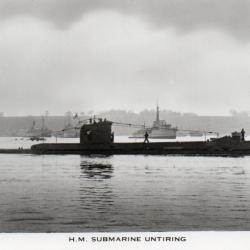 Carte postale sous-marin H.M. Submarine Untiring -N&deg;7826