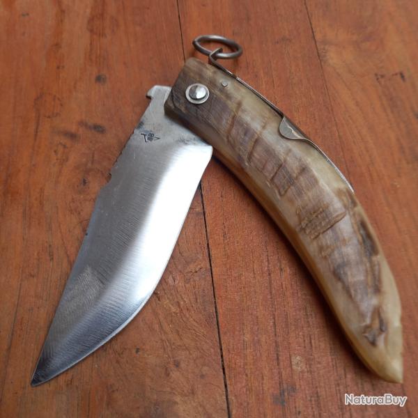 Gros Couteau Artisanal CORSE BARILLET ? � Palme Manche en Corne de B�lier
