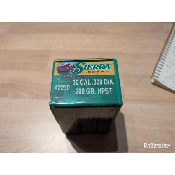 61 projectiles Sierra Matchking 200gr HPBT 308 #2230