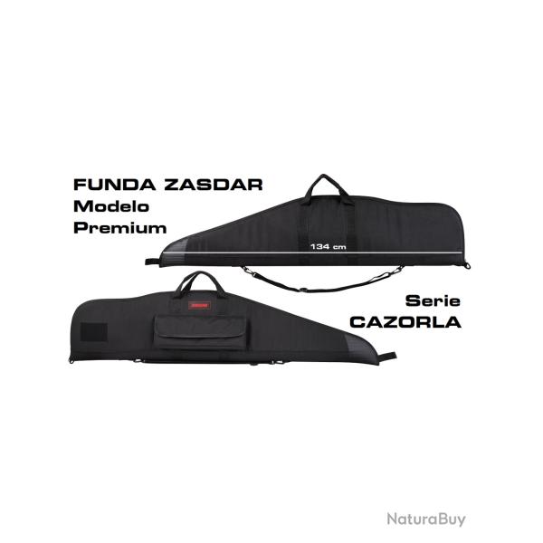 �tui textile noir Zasdar pour arme longue, mod�le CAZORLA Premium. Longueur�: 134�cm.