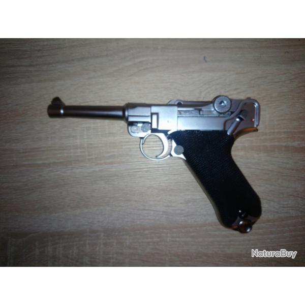 Pistolet Luger p08 blowback silver [Airsoft]
