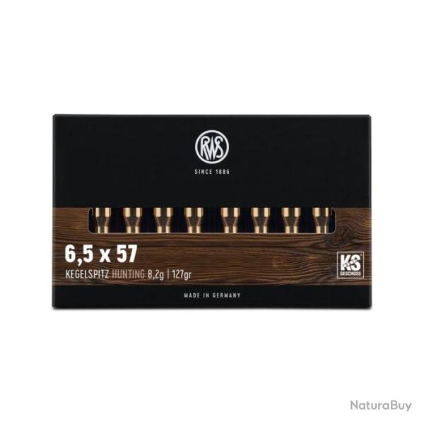 Balles RWS KS - Cal. 6.5x57 R - 127 / Par 1