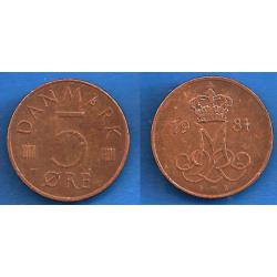 Danemark 5 Ore 1981 Piece Denmark