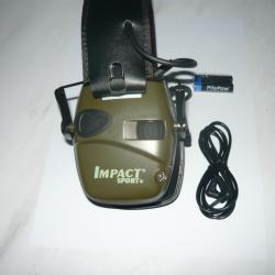 Casque anti - bruit &eacute;lectronique ( jamais servi ) ( 24 dB impact Sport + 2 piles )
