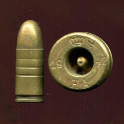 9 mm Parabellum Danoise inerte manipulation sous occupation allemande - marquage : Couronne 19 42 H