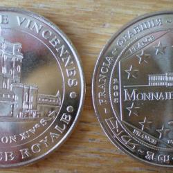 Medaille Chateau de Vincennes Residence Royale Le Donjon Monnaie de Paris 2008