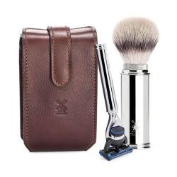 Muhle trousse de rasage de voyage fusion brun
