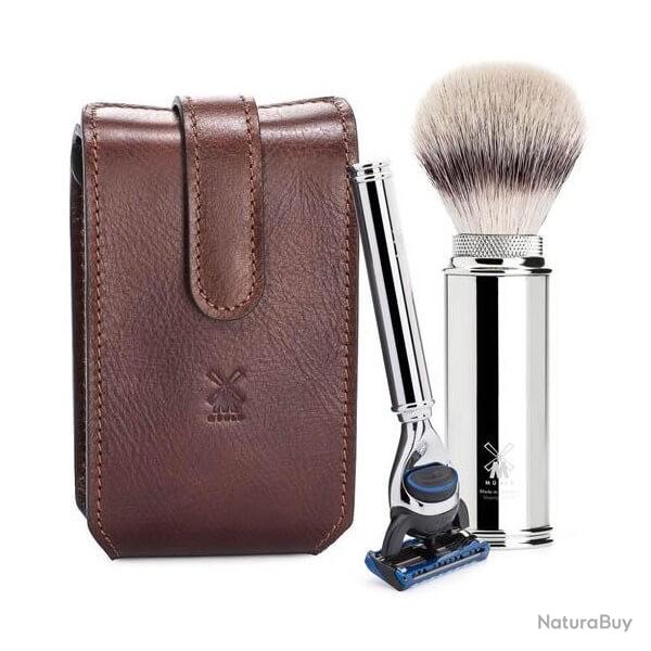 Muhle trousse de rasage de voyage fusion brun