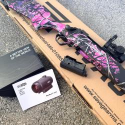 &Agrave; SAISIR - Carabine Savage Axis Camo Rose - Calibre 7mm-08 + Point rouge MeoRed X mini
