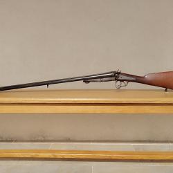 Fusil de chasse  juxtapos&eacute; de calibre 16/65 type lefaucheux, &agrave; chiens.