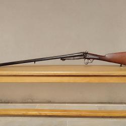 Fusil de chasse  juxtapos&eacute; de calibre 16/65 type lefaucheux, &agrave; chiens.