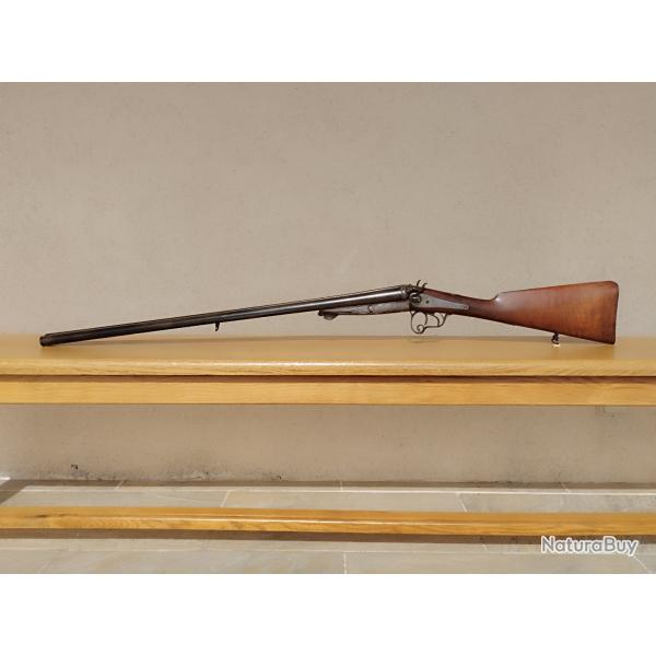 Fusil de chasse  juxtapos� de calibre 16/65 type lefaucheux, � chiens.