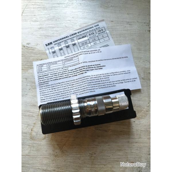 Expandeur universel Lee 90728 pour calibre 22 au 45.