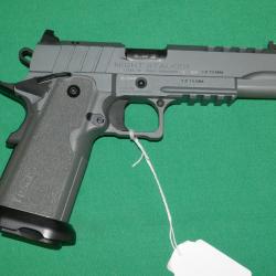 Pistolet TISAS 2011 DS 9X19mm NIGHT STALKER canon filet&eacute; et Optic Ready